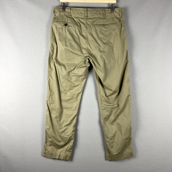 Buck Mason Officer Pant Mens 32x28 Tan Beige Chino Straight Fit Casual Preppy - Picture 7 of 14